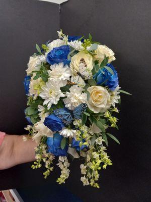 Bridal bouquet with butterflies