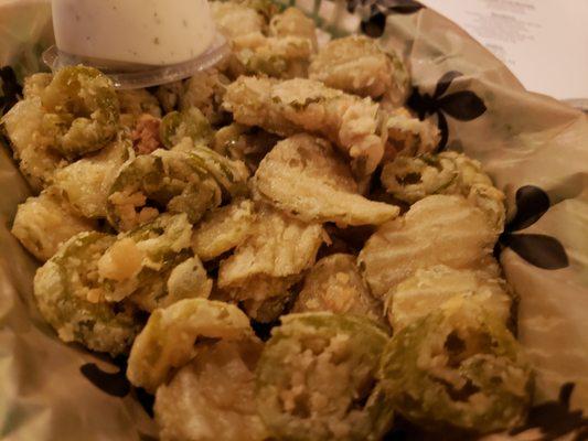 fried pickles and peppers