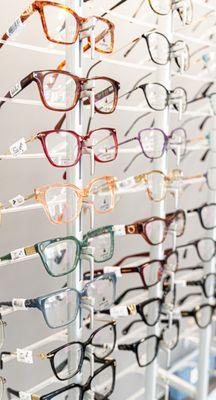 We carry a wide selection of fashion frames. Men's, women's, wide width and pettit,