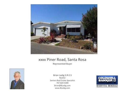 Brian Ledig - Coldwell Banker Real Estate  - Sebastopol SOLD 2015 707-824-4289