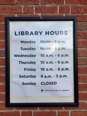 Library hours