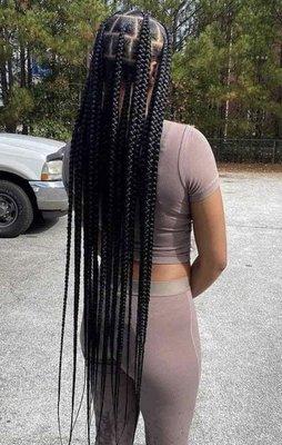 Jumbo long knotless braid