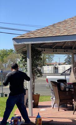 Site visit to measure existing structures to design an ADU (Granny's home)