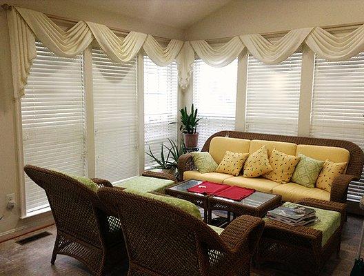 Sun room upholstery & drapery