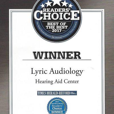 Lyric Audiology. WINNER Readers' Choice Best Hearing Aid Center