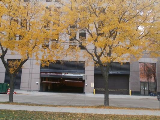 It's official. Fall has come to the Water Street Parking Structure as the entrance is surrounded by the colors of the season.