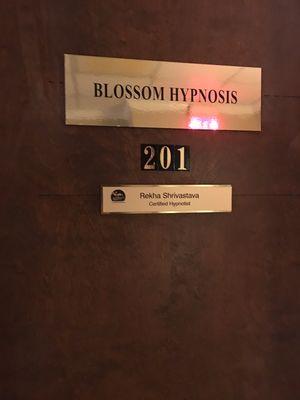 Entrance door to Blossom Office with my name plate.