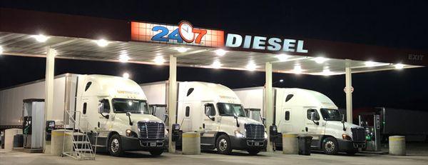 3-Transervice Trucks using their 24/7 FleetCards