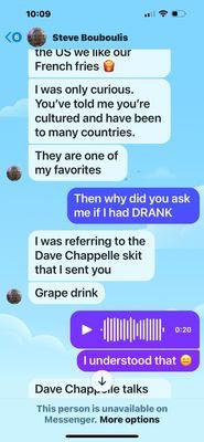 Text exchange with owner