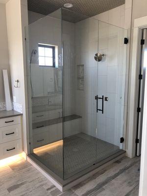 Frameless 90 Degree Shower Enclosure