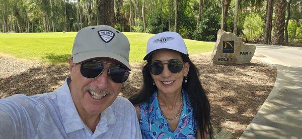 ROSARIO S. CASSATA MAND CAROLYN AT THE TIBURON GOLF COURSE AT RITZ CARLTON NAPLES, FLORIDA.