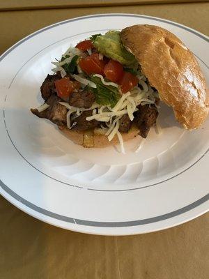 Blorta steak sandwich