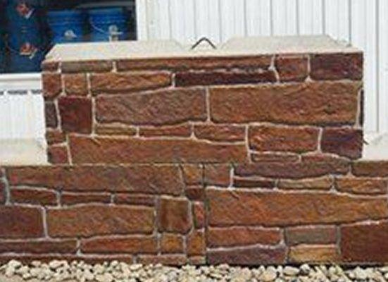 Precast Concrete Retaining Wall Block - Plain & Decorative (unstained)