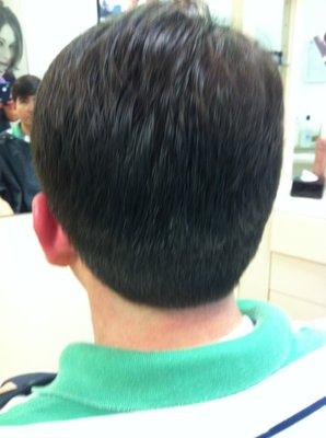 Medium men hair style ,Back