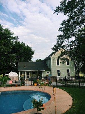 Seasonal pool. We spent a couple hours in the pool before we left. They recently added a hot tub.