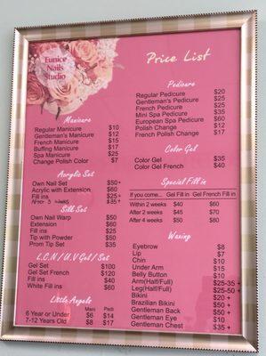 Price List.