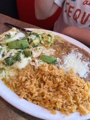 Chicken Salsa Verde Enchiladas