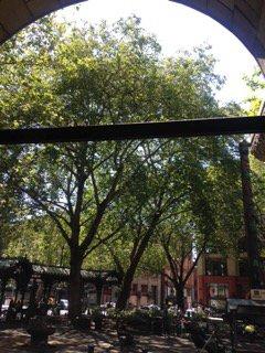 Pioneer Bldg entrance view, the Pergola in Pioneer Square