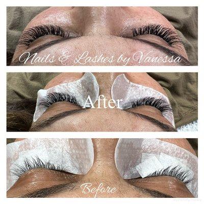 Volume eyelashes extensions