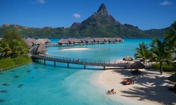 Over-Water Bungalows in the South Pacific Islands