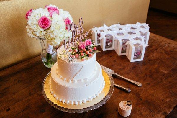 beautiful flowers for our small wedding ceremony