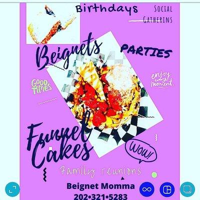 Hire Beignet Momma for your next gathering!!