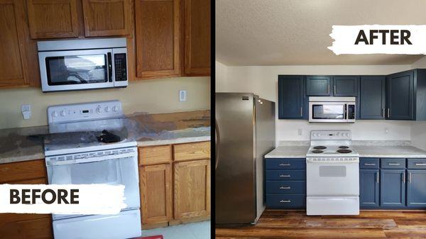 Add a new level of sophistication to your space with beautifully painted cabinets.