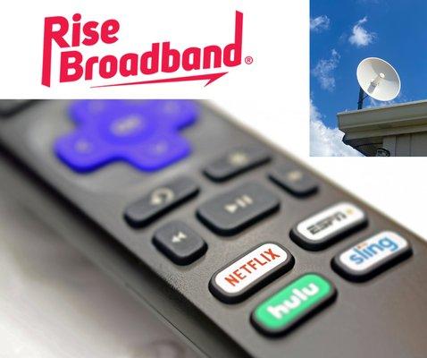 Need a better internet option? Rise Broadband Internet can give you speeds that satisfy a family. Inside or outside of town residences can b