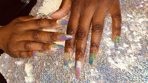 GelX nails with design