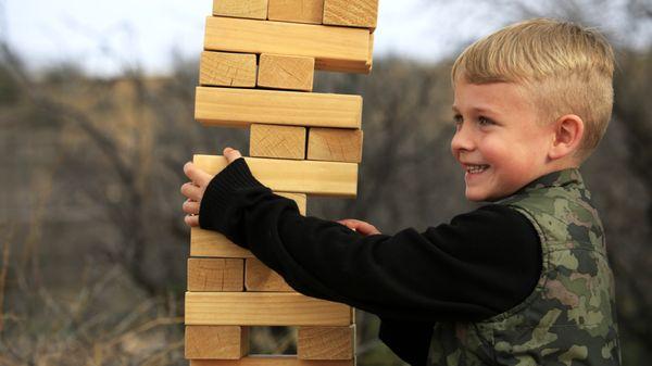 Fun outdoor games like Giant Jenga are a fun favorite.