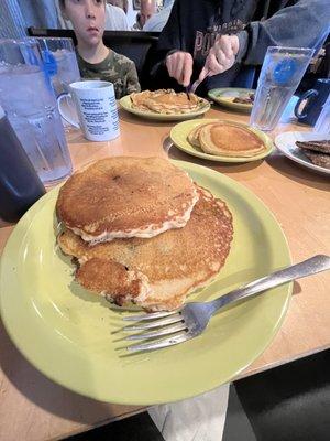 This was the order of pancakes that we ordered. They were very good and slightly crispy on the outside, but not dry or burnt!