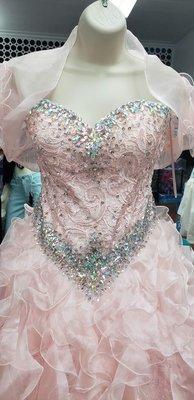 WOW!  What a beautiful design, this dress makes any young girl feel like a princess!