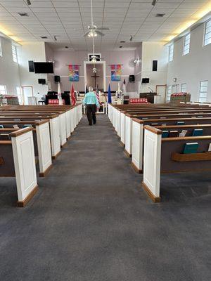 Sanctuary before the service