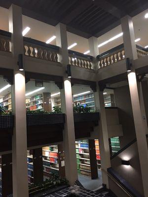 There are three floors of stacks in this law library, you'll always be able to stake out your little corner of peace and solitude