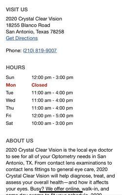 20-20 Crystal Clear Vision