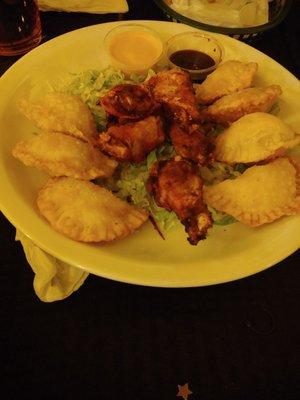 Chicken empanadas abd buffalo wings