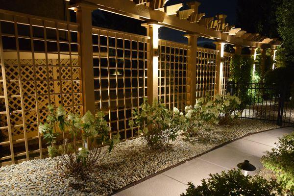 Pergola lighting, landscape lighting, path lighting, led lighting, exterior lighting