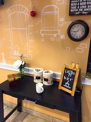 Our coffee bar to keep you warm in the cold