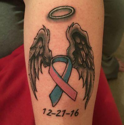 Special tattoo for special people #memorialtattoo #tributetattoo #angelwingtattoo