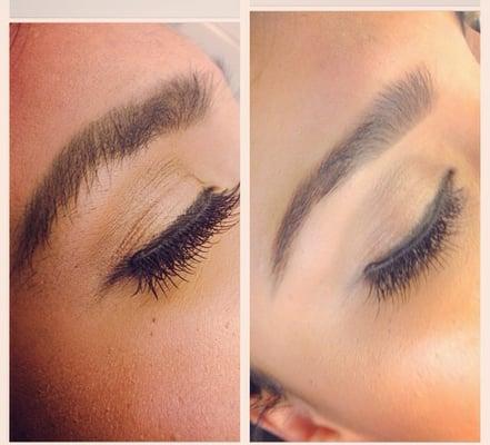 Before eyebrow wax
After eyebrow wax using brow wiz and dip brow to fill in 
Ask for Nicole !