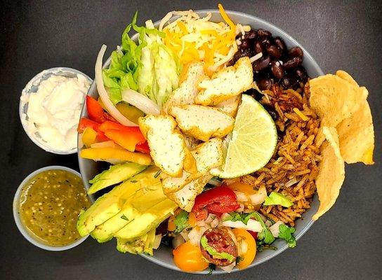 Chicken Burrito Bowl Best Mexican Restaurant TakeOut Delivery San Jose