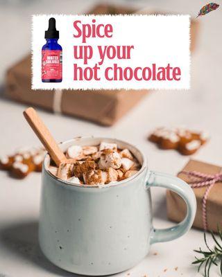 Spice up your Hot Coco with CBD and feel the calm warmth together perfectly balanced.