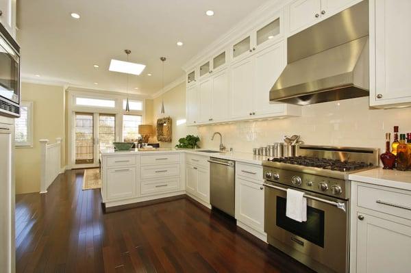 This inner Richmond District home included a two story rear addition and remodeled kitchen.