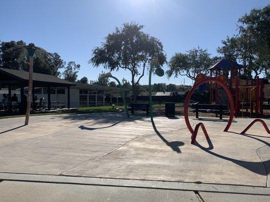 "Splash park" closed due to severe drought.