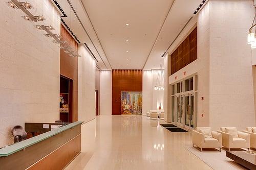 Expansive Lobby with marble floors