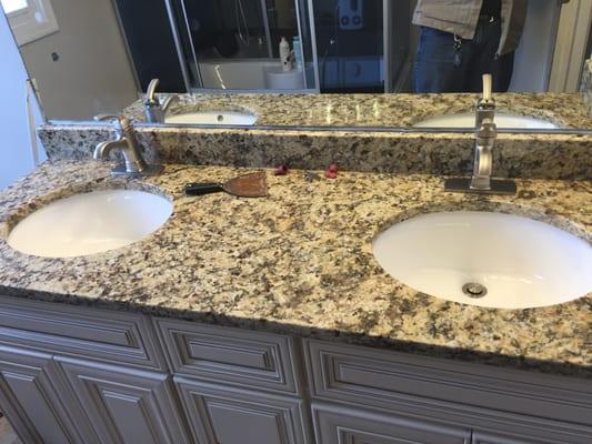 Granite top with Moen Hardware