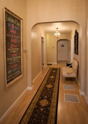 Hallway to treatment rooms