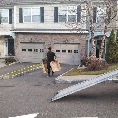 In Danbury Connecticut Loading a 26ft truck.