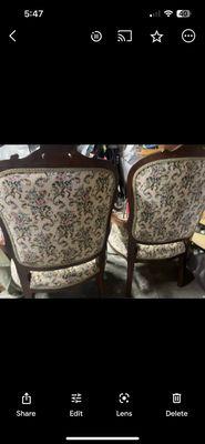 2 but look like antique chairs backs. 530-624-6114