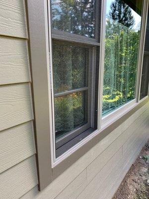 Marvin window with James Hardie trim and siding